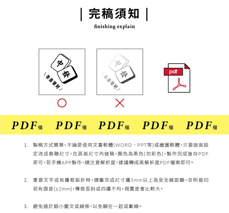 春聯印刷完稿示意