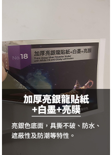 18Thick Glossy Silver Polyester Sticker with White Ink and Glossy Lamination-18加厚亮銀龍貼紙+白墨+亮膜.jpg