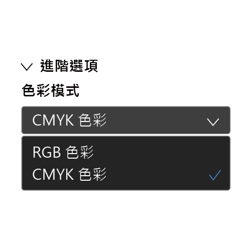 檔案格式與 CMYK 色彩模式示意