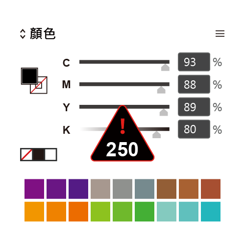 合版印刷顏色注意事項示意